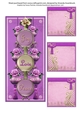 Purple Bauble Joy Love Peace DL Card front and tags