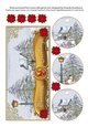 Christmas Scene Seasons Greetings DL Card front plain and tags 2