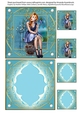 5 x 5 inch Blue Elegance Lady Quick Card