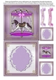 Pretty Purple Carousel Horse Quick Card 1