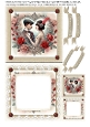 Art Deco Couple 3 5x5 inch Birthday or Valentines