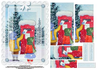 Posting the Cards Lace Card Front with Pyramid