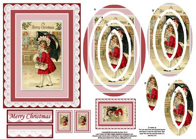 Girl in Red Coat 2 Concentric Pyramid Panel