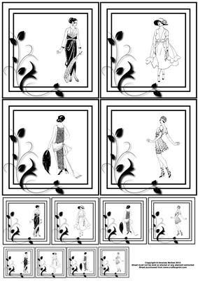 Art Deco Lady Toppers