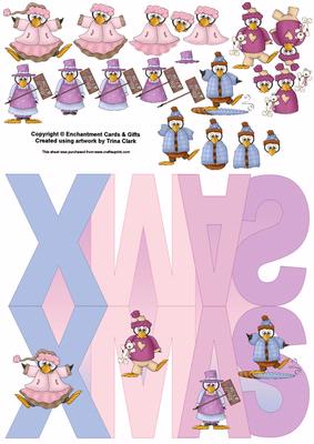 Pastel Xmas Penguins