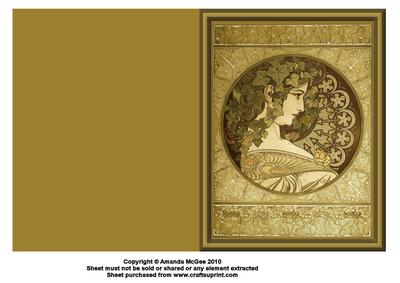 Ivy - Art Nouveau Quick Card