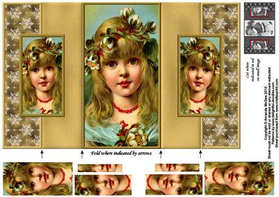Christmas Girl Double Fold Back