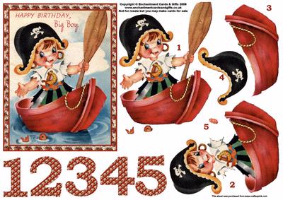 Cute Pirate Sbs with Ages 1 2 3 4 5