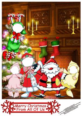 Christmas Family A4 Card Sheet