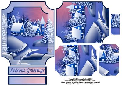 While the Deer Are Watching Card Front with Pyramid