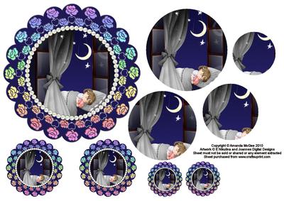 Sleeping Princess Card Front with Pyramid Layers