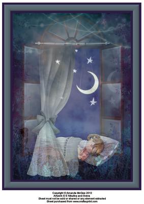 Sleeping Princess in Magical Dreamland A4 Card Front