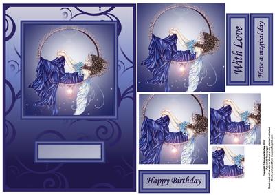 Sweet Dreams Fairy Card Front with Pyramid Layers