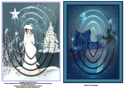 Winter Scene and Dream Fairy Easy Pyramid Toppers