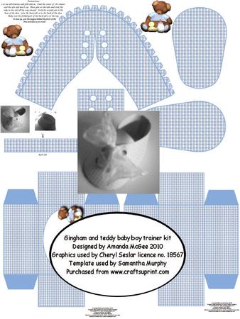 Gingham and Teddy Baby Boy Trainer Kit