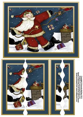 Oops Santa Lost His Sleigh Wavy Side Stacker
