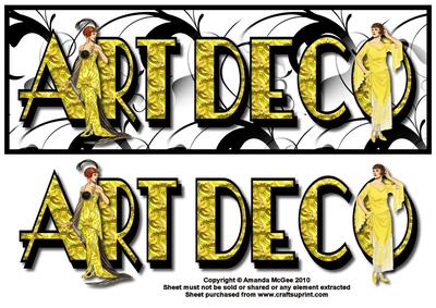 The Age of Elegance Art Deco Large Dl Card Front with Decoup