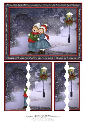 Carollers on a Winters Night Wavey Side Stacker