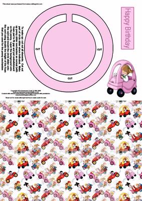 Girls Car Circle Slider