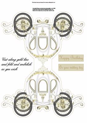Fairytale Carriage - White and Gold