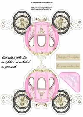 Fairytale Carriage Pink and Gold
