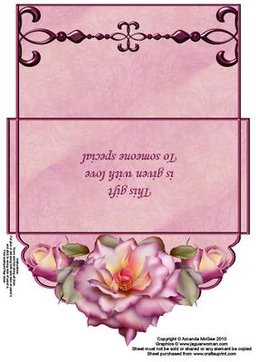 Pink Roses Over the Edge Money Wallet