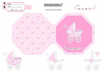 Baby Girl Card and Decoupage