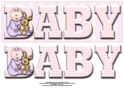 Baby with Bunny Baby Large Dl Card Front with Decoupage