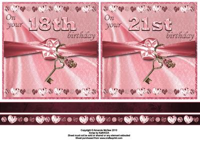 Key of the Door 18th and 21st Birthday Toppers