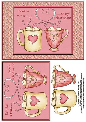 Dont Be a Mug -  Card Front with Decoupage