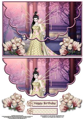 Sweet Magnolia Envelope Card and Decoupage