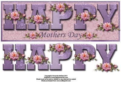 Pretty Roses Happy Mothers Day Large Dl Card Front - Easicut