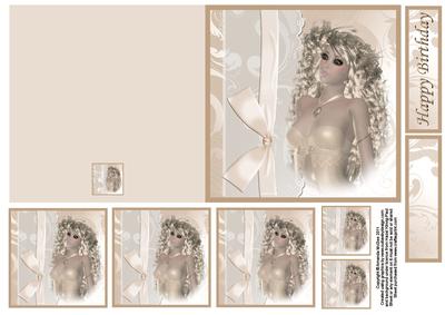 A Natural Beauty Quick Card with Additional Toppers