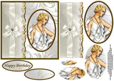 Elegant Cameo Card Front with Pyramid Layers 2