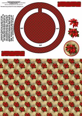 Christmas Poinsettia Circle Slider
