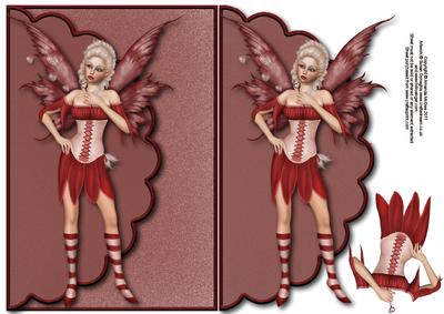 Love Fairy Envelope Card with Decoupage