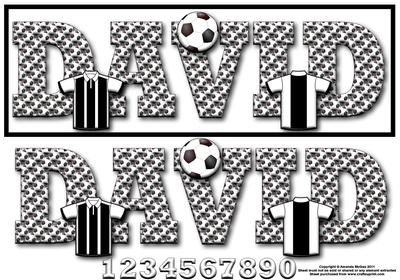 Football Mad David Large Dl Card Front with Decoupage
