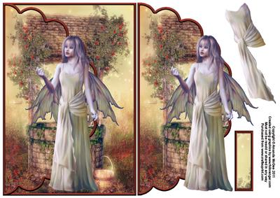 The Wishing Well Envelope Card with Decoupage