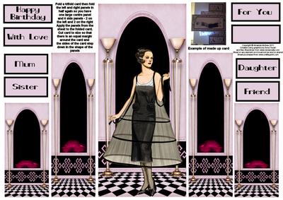 Art Deco Lady in Black Theatre Fold