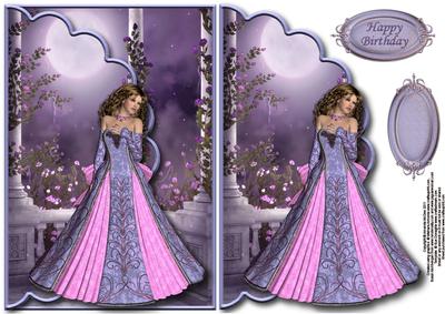 Moonlight Walk Envelope Card with Decoupage - Sheet 1 of 2