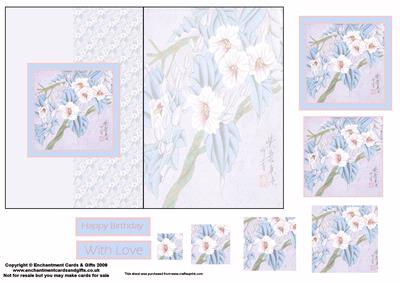 Oriental Flowers Fold Back