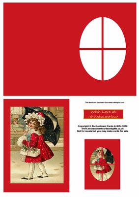 Girl in Red Coat Window Card Sheet