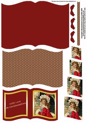 Girl in Red Coat Mini Book Sheet