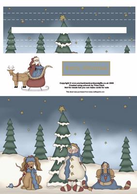 Santa and Sleigh Christmas Penny Slider