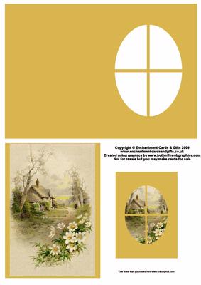 Country Cottage Window Card