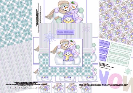 Snowman Family Card Kit