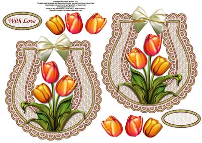Spring Wedding Horseshoe Toppers
