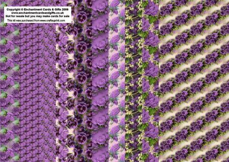 Lilac Floral Vintage Paper Pack