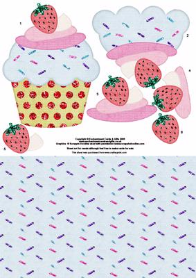 Cupcake with Strawberry Sbs