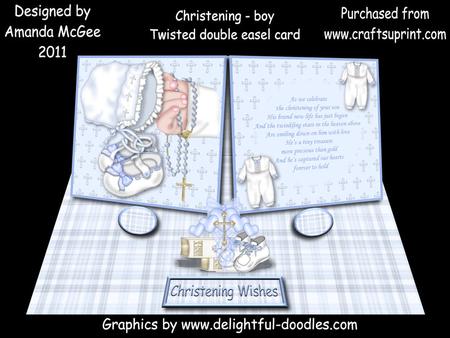 Christening - Boy Double Twisted Easel Kit with Decoupage